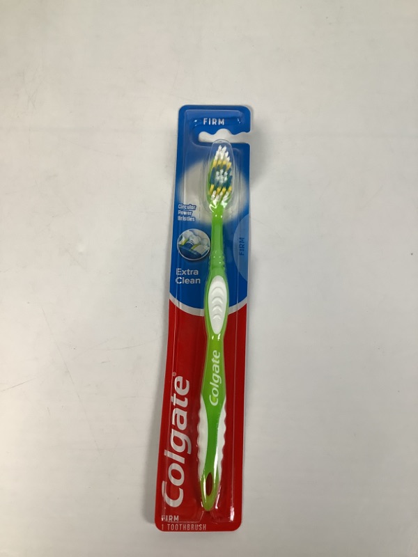 Photo 1 of Colgate Extra Clean Firm Head Green Toothbrush NEW