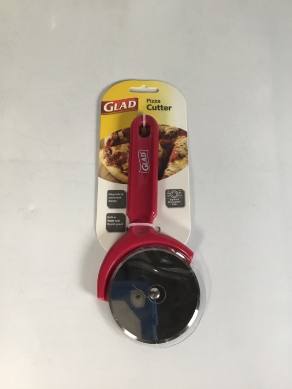 Photo 1 of RED PIZZA CUTTER WITH A BUILT-IN FINGER AND THUMB GUARD, HANG HOLE FOR CONVENIENT STORAGE NEW