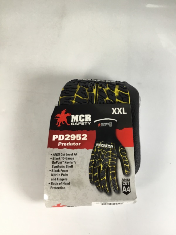 Photo 1 of YELLOW/BLACK MCR SAFETY PD2952  XXL PREDATOR MULTITASK DIAMOND TECH KNIT GLOVES NEW