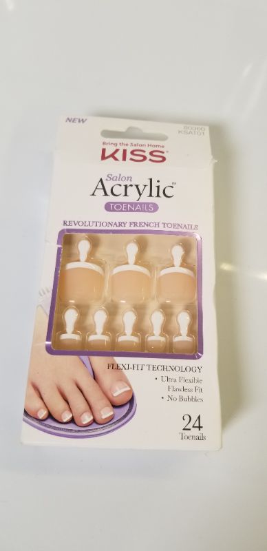 Photo 2 of KISS Salon Acrylic French Nail Toenail - Walk Away NEW