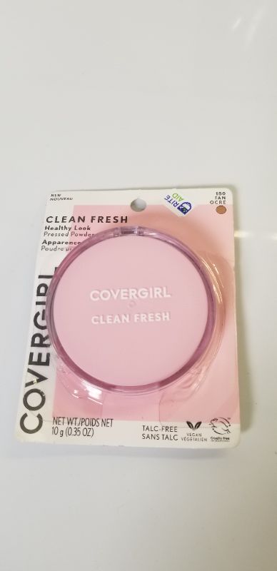 Photo 1 of COVERGIRL Clean Fresh Pressed Powder, Tan, 0.35 Oz  180 Tan NEW