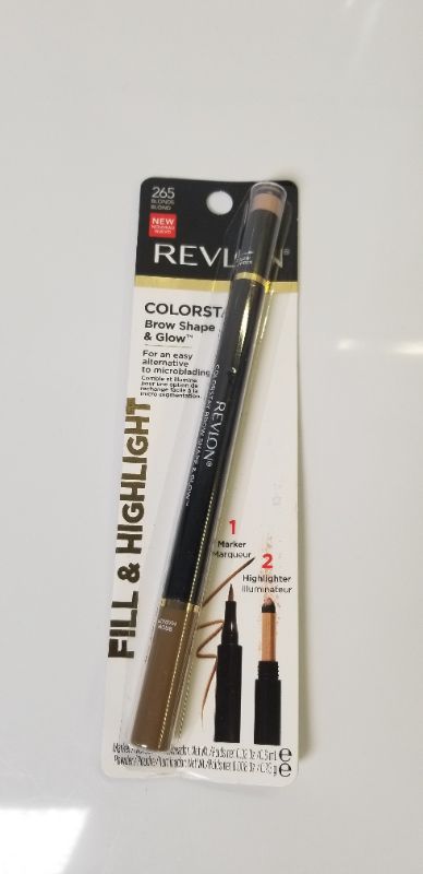 Photo 2 of Revlon Colorstay Shape & Glow Eye Brow Marker and Highlighter, Blonde, 0.02 Oz (Marker), 0.008 Oz (Highlighter) Blonde   NEW