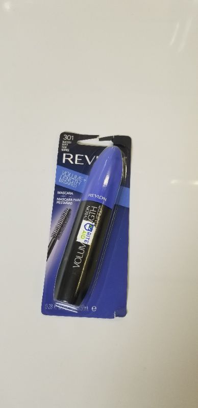 Photo 2 of Mascara by Revlon, Volume & Length Eye Makeup, Non-Waterproof, No Clump, Smudge Proof, Flake Proof, 301 Blackest Black, 0.28 Fl Oz NEW