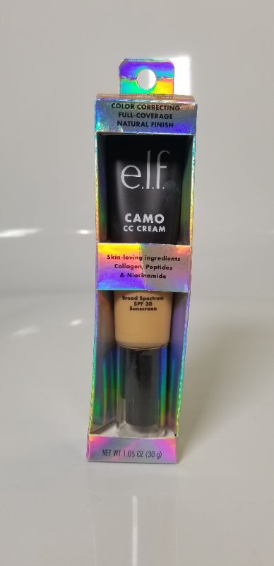 Photo 3 of e.l.f. Camo CC Cream, Color Correcting Medium-To-Full Coverage Foundation with SPF 30, Medium 330 W, 1.05 Oz (30g) NEW 