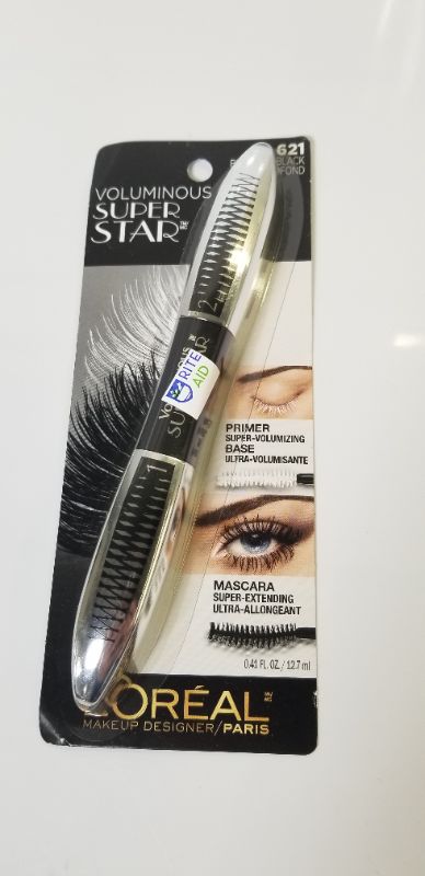 Photo 2 of L'Oreal Paris Cosmetics Voluminous Superstar Washable Mascara, Blackest Black, 0.41 Fl Oz NEW