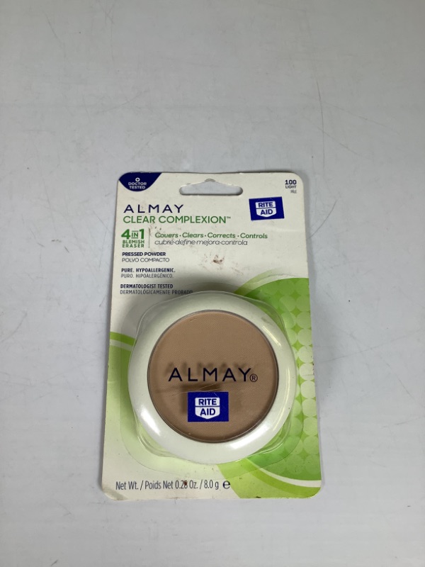 Photo 2 of Almay Clear Complexion Pressed Powder, Light 100, 0.35-Ounce  (Pack of 1) new