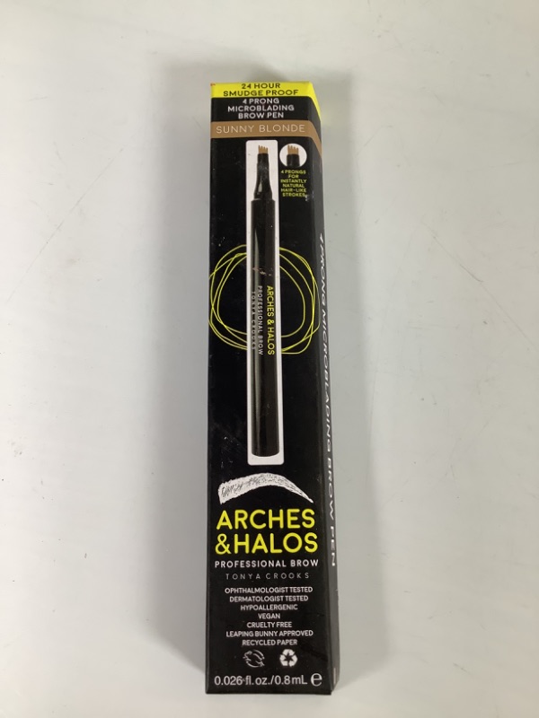 Photo 2 of Arches & Halos Microblading Brow Shaping Pen - For a Fuller, More Defined Brow - Long-lasting, Smudge Resistant, Rich Color - Vegan and Cruelty Free Makeup - Sunny Blonde - 0.026 fl oz