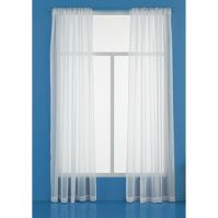 Photo 1 of 1pc Sheer Window Curtain Panel White - Room Essentials