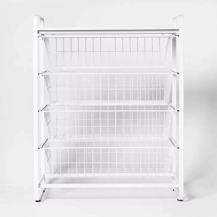 Photo 1 of 4 Drawer Metal Storage Organizer White - Brightroom34in tall, 27.5 in wide