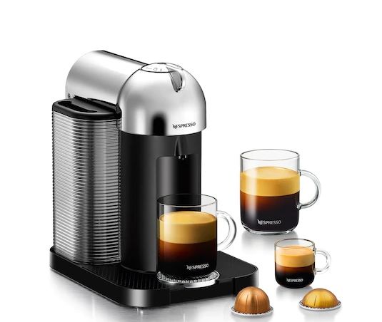 Photo 1 of Nespresso Vertuo Weight: 10.85 Pounds
Height: 11.93 Inches
Removable water tank: 40 Ounces
Power rating (in watts): 1350 Watt