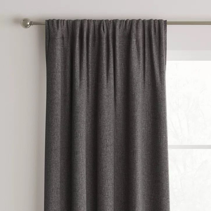 Photo 1 of 1pc Room Darkening Heathered Thermal Window Curtain Panel - Room Essentials 42"W x 63"L