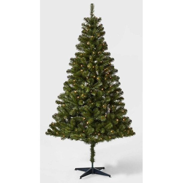 Photo 1 of Wondershop 6ft Pre-lit Artificial Christmas Tree Alberta Spruce with Clear Light