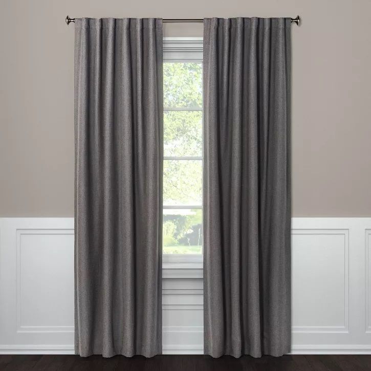 Photo 1 of 1pc Blackout Aruba Linen Window Curtain Panel - Threshold 95in