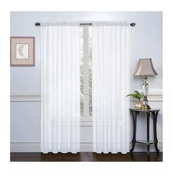 Photo 1 of 42x64 sheer white curtains 2pc