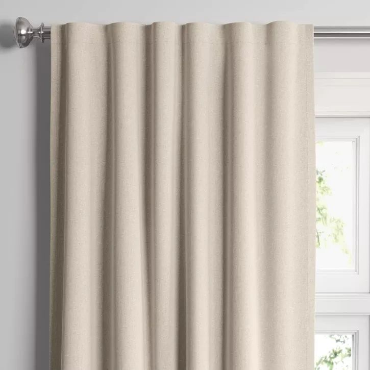 Photo 1 of 1pc Blackout Aruba Linen Window Curtain Panel - Threshold 50x95