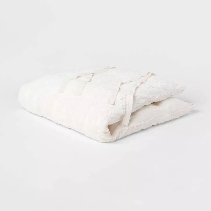 Photo 2 of Faux Fur Textured Lounge Pillow - Threshold. Dimensions (Overall): 76 Inches (L), 35 Inches (W), 10 pounds