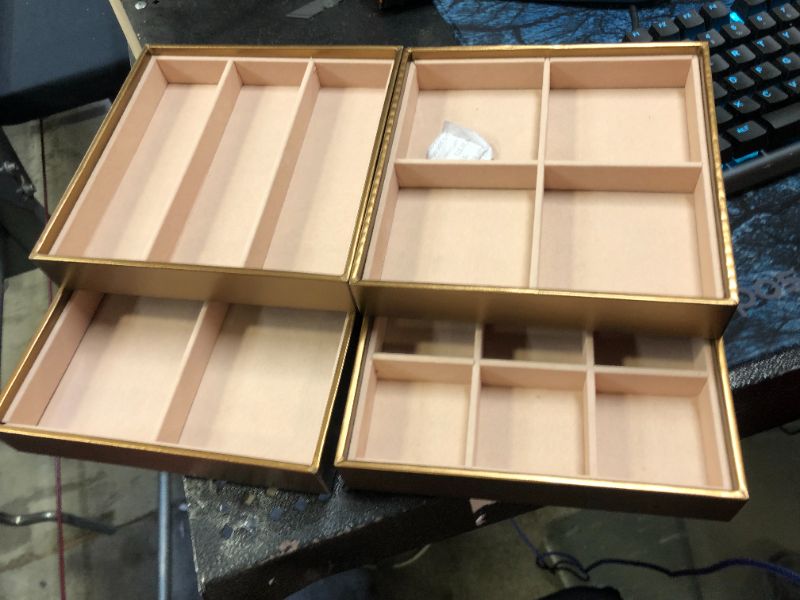 Photo 3 of ABO Gear Stackable Jewelry Box Jewelry Organizer Jewelry Trays - Set of 4 - Bronze
