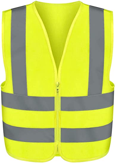 Photo 1 of High Visibility Safety Vest with Reflective Strips | Neon Yellow Color | Zipper Front | High Visibility and Safety
Size: 2XL