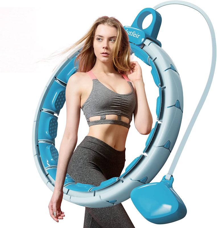 Photo 1 of vlutfeir Smart Weighted Infinity Hula Hoop with Ball, 2-in-1 Fitness Non-Fall Hoola Hoop for Adults&Kids Exercise,Adjustable Knots,3.3lbs Gravity Ball for Better Weight Loss
