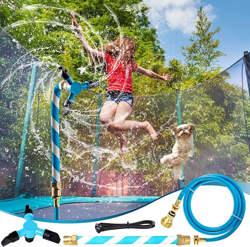 Photo 1 of Melon Boy Trampoline Sprinkler - Outdoor Water Play Sprinklers,Backyard Water Park Water Whirl Game Toy,Fun Summer Toys Accessories for Kids
