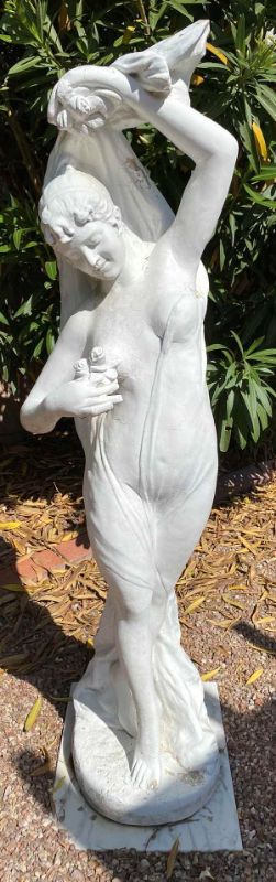 Photo 1 of HEAVY PLASTER FEMALE STATUE 57”