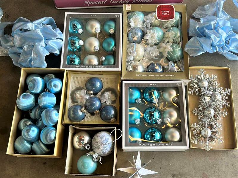 Photo 1 of BLUE AND SILVER CHRISTMAS DECOR