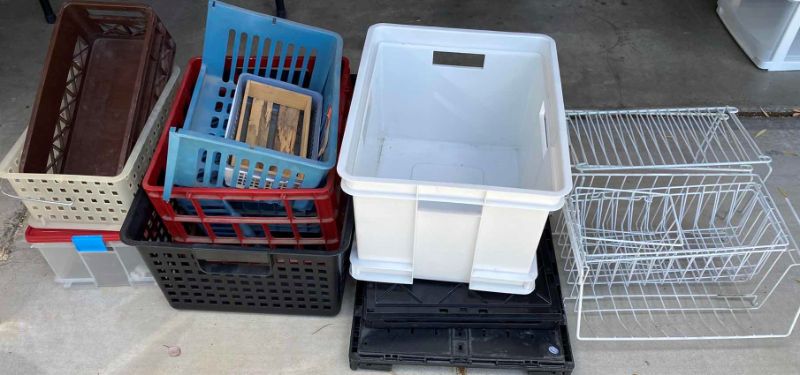 Photo 1 of ASSORTED TOTES AND CRATES