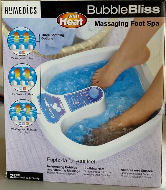 Photo 1 of HOMEDICS BUBBLE BLISS FOOT BATH