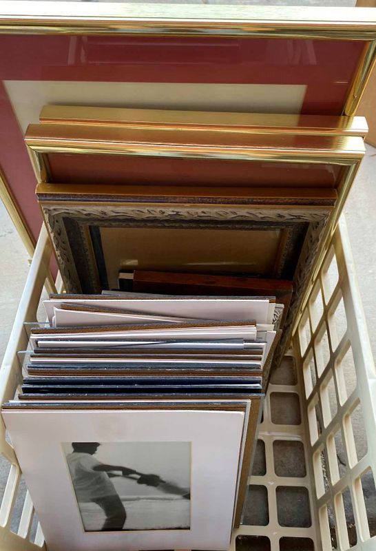 Photo 1 of CRATE OF FRAMES, MATTING AND GLASS