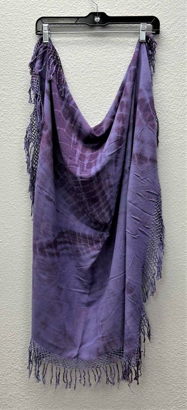 Photo 1 of NWT WOMEN'S PURPLE TIE DYE SCARF $39.95