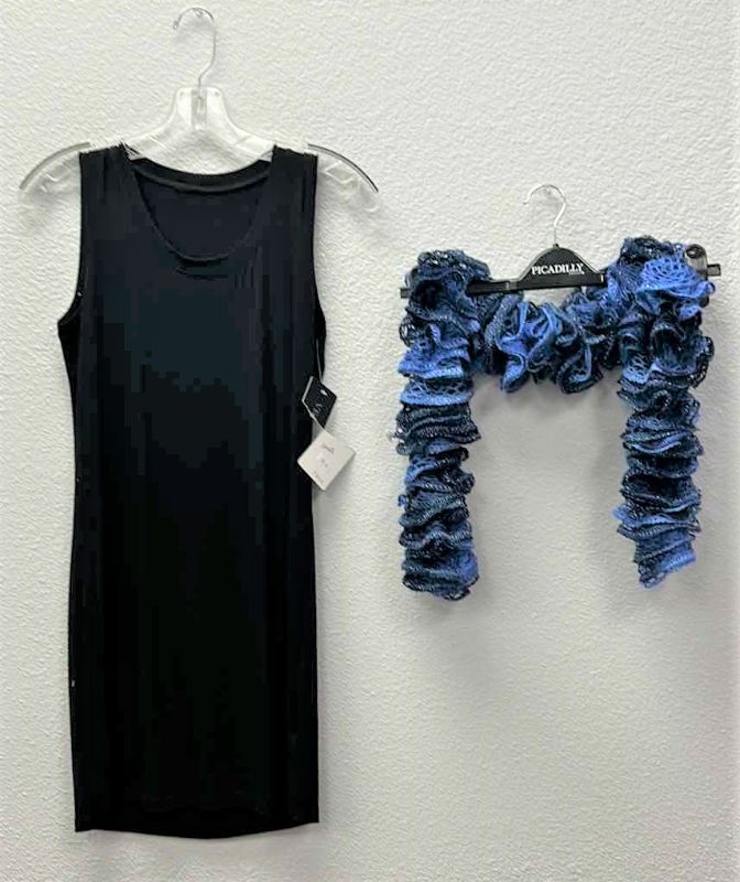 Photo 1 of NWT WOMEN'S SIZE SMALL TANK TOP $39.95 and blue SCARF