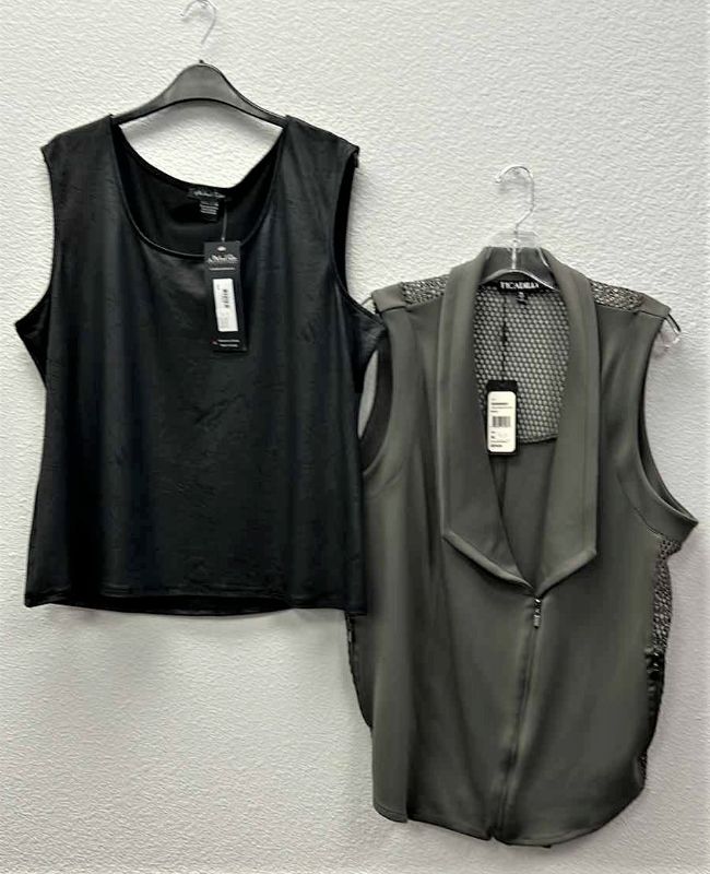 Photo 1 of 2 NWT WOMEN'S TOP AND ZIP VEST SIZE  XL XXL $39.95 and $99.95