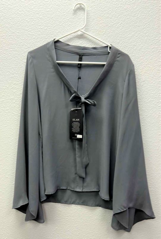 Photo 1 of NWT WOMEN'S SIZE MEDIUM GRAY BLOUSE $59.95