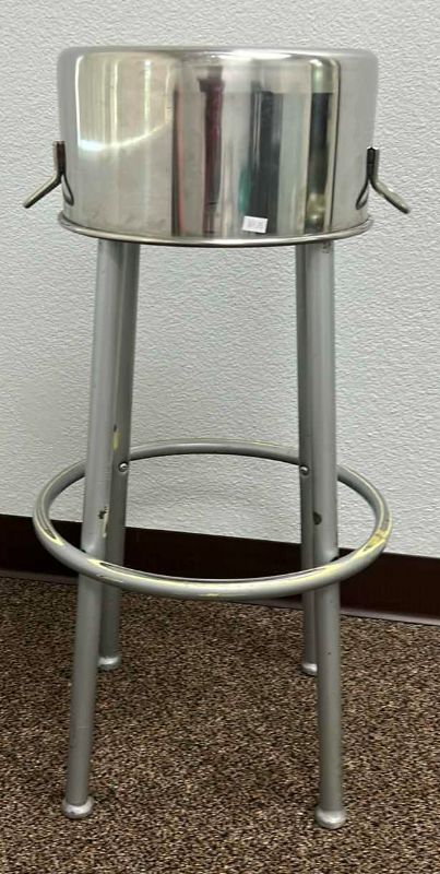 Photo 1 of STAINLESS STEEL POT BAR STOOL H 30”