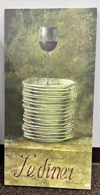 Photo 5 of NEW LE DINER STRETCHED CANVAS ARTWORK 16” x 32” $39.95