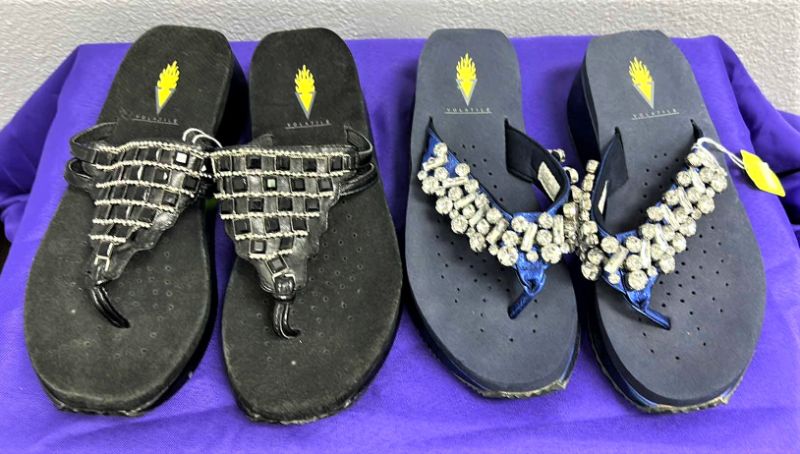 Photo 1 of NEW WOMENS SIZE 8 AND SIZE 6 FLIP-FLOPS - TWO PAIRS $34.95 EACH