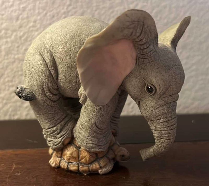 Photo 1 of RARE COLLECTIBLE FIGURINE - TUSKERS -  FOSTER PARENT FOR ELEPHANTS  H4”  HENRY