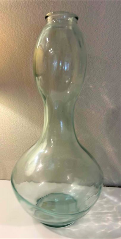 Photo 1 of HOME DECOR - CURVY GLASS VASE W GREEN TINT 12” x H24”
