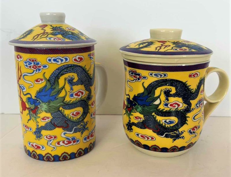 Photo 7 of 2 - COLLECTIBLE CHINESE TEACUPS WITH LIDS