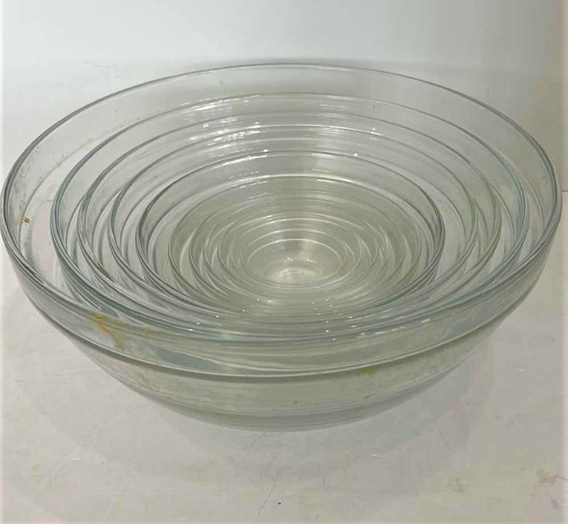 Photo 1 of 11. Glass bowls. Largest is 12 inches.