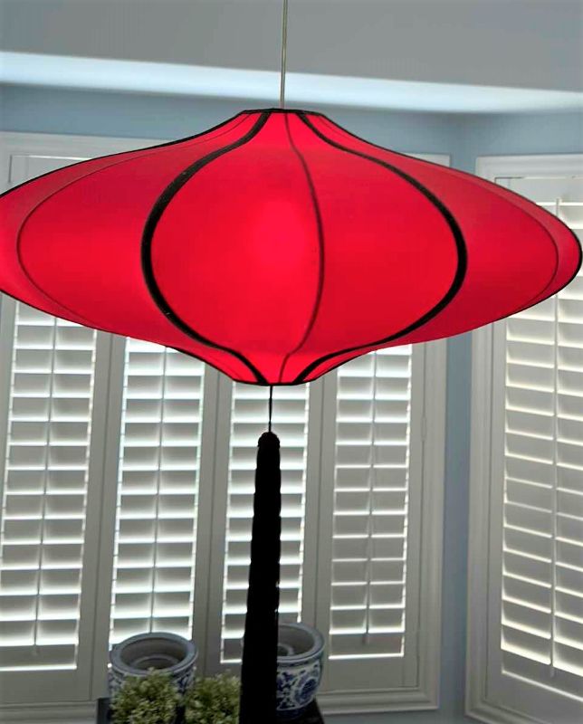 Photo 2 of CHINESE HANGING LANTERN LIGHT FIXTURE 30” ROUND