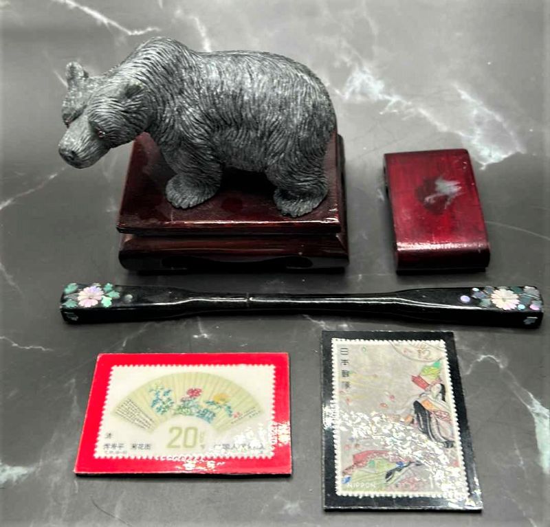 Photo 1 of 5 - CHINESE COLLECTIBLES  (BEAR MEASURES 3 1/2” x 3 1/2”)