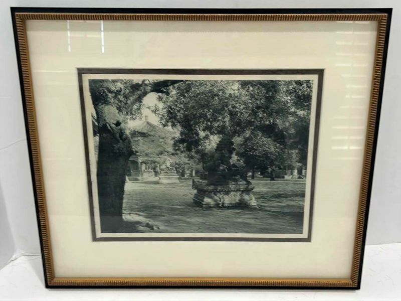 Photo 1 of ORIGIANL PHOTO BY DONALD MENNIE "COURTYARD OF THE LAMA TEMPLE" FRAMED ARTWORK
