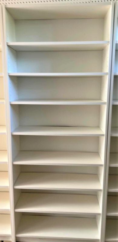 Photo 1 of IKEA WHITE ADJUSTBLE BOOKSHELF 31 1/2“ x 11 1/2“ x H79 1/2“
(CONTENTS NOT INCLUDED)