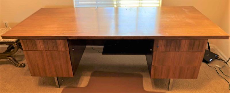 Photo 1 of HEAVY SOLID WOOD DESK 
77“ x 35“ x H27"