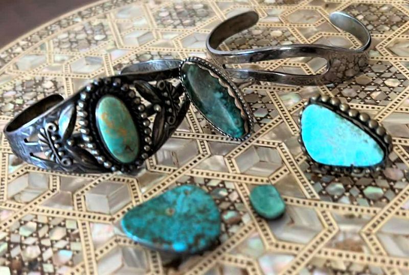 Photo 1 of Turquoise and silver jewelry collection