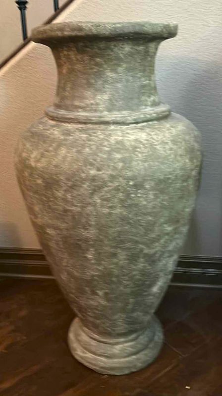 Photo 1 of LARGE HEAVY CERAMIC POTTERY VASE 22” x H38 1/2”