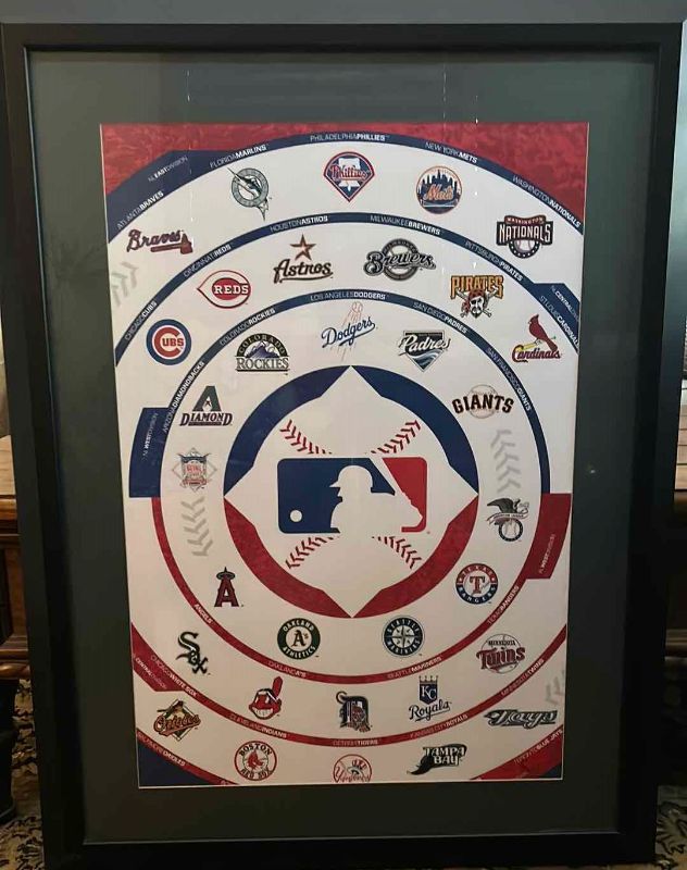 Photo 1 of MLB BASEBALL FRAMED ARTWORK