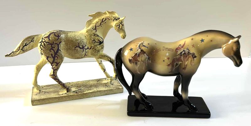 Photo 1 of 2 - COLLECTIBLE HORSE FIGURINES "THE TRAIL OF PAINTED PONIES" 