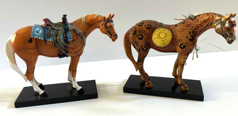 Photo 1 of 2 - NUMBERED COLLECTIBLE HORSE FIGURINES "THE TRAIL OF PAINTED PONIES" 